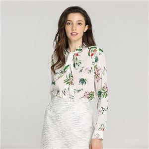 Ženska elegantna svilena kancelarijska majica za žene sa digitalnim štampom